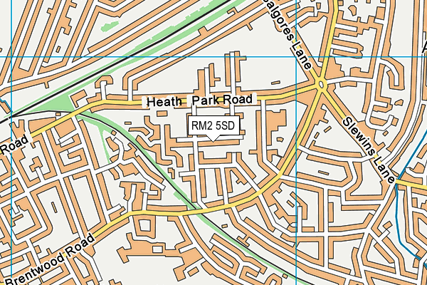 RM2 5SD map - OS VectorMap District (Ordnance Survey)