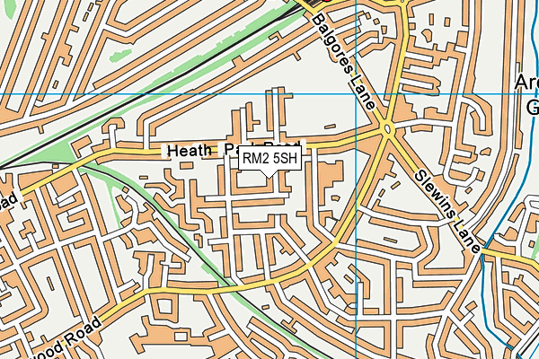 RM2 5SH map - OS VectorMap District (Ordnance Survey)