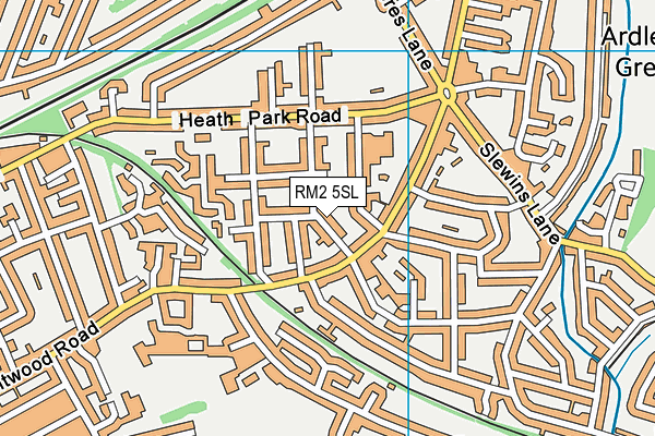 RM2 5SL map - OS VectorMap District (Ordnance Survey)