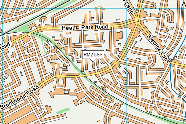 RM2 5SP map - OS VectorMap District (Ordnance Survey)