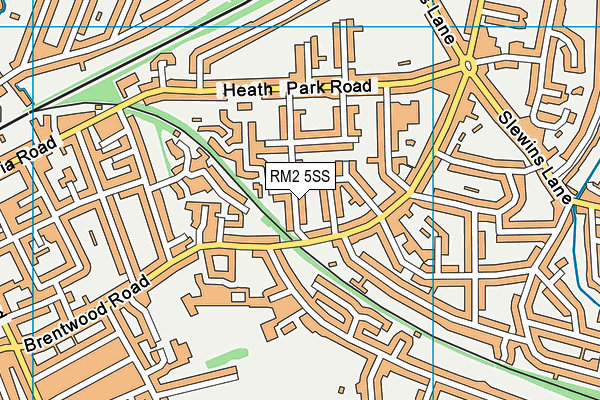 RM2 5SS map - OS VectorMap District (Ordnance Survey)