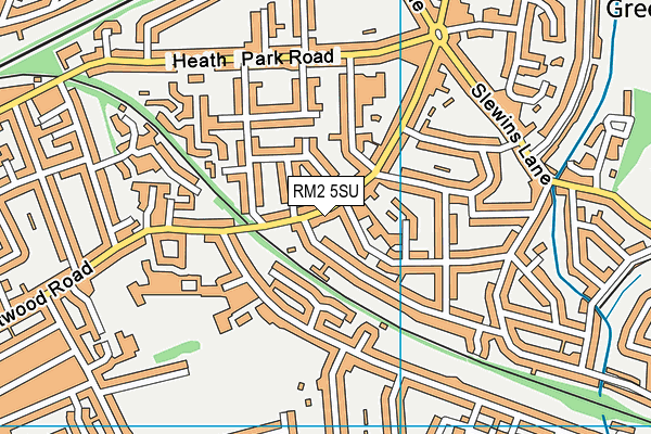 RM2 5SU map - OS VectorMap District (Ordnance Survey)