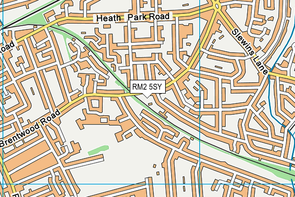 RM2 5SY map - OS VectorMap District (Ordnance Survey)