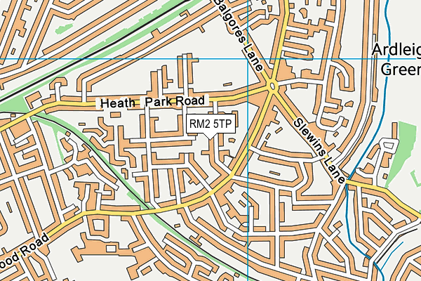 RM2 5TP map - OS VectorMap District (Ordnance Survey)