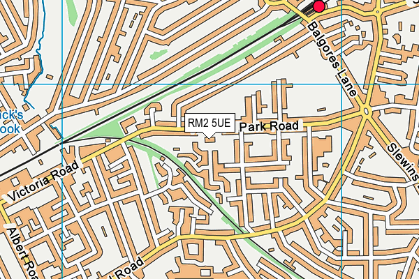 RM2 5UE map - OS VectorMap District (Ordnance Survey)