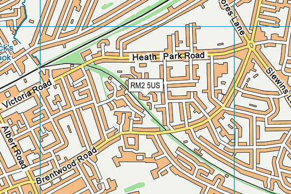 RM2 5US map - OS VectorMap District (Ordnance Survey)