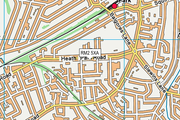 RM2 5XA map - OS VectorMap District (Ordnance Survey)