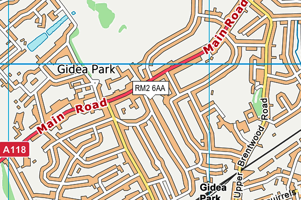 RM2 6AA map - OS VectorMap District (Ordnance Survey)