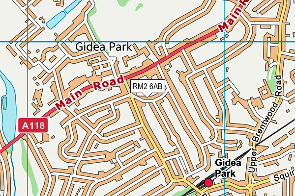 RM2 6AB map - OS VectorMap District (Ordnance Survey)