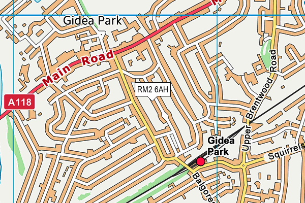 RM2 6AH map - OS VectorMap District (Ordnance Survey)