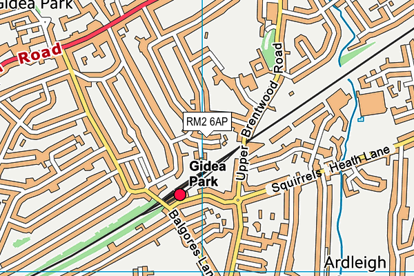 RM2 6AP map - OS VectorMap District (Ordnance Survey)