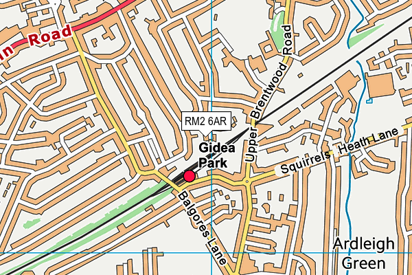 RM2 6AR map - OS VectorMap District (Ordnance Survey)