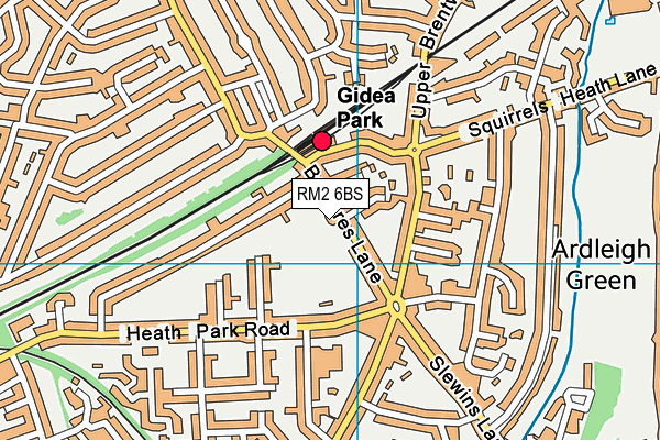 RM2 6BS map - OS VectorMap District (Ordnance Survey)