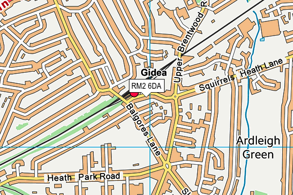 RM2 6DA map - OS VectorMap District (Ordnance Survey)