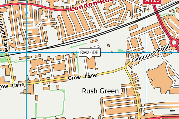 RM2 6DE map - OS VectorMap District (Ordnance Survey)