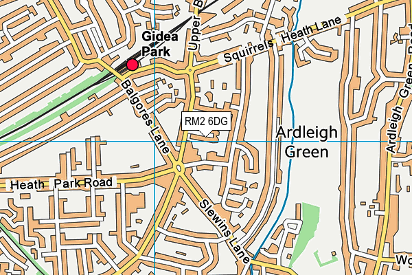 RM2 6DG map - OS VectorMap District (Ordnance Survey)