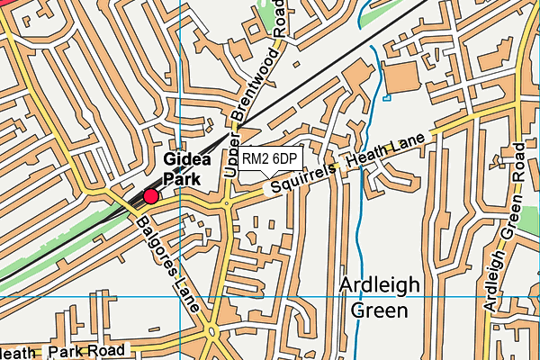 RM2 6DP map - OS VectorMap District (Ordnance Survey)