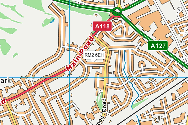 RM2 6EH map - OS VectorMap District (Ordnance Survey)