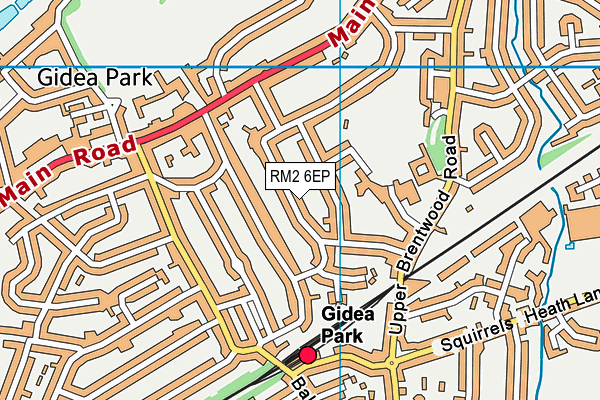 RM2 6EP map - OS VectorMap District (Ordnance Survey)