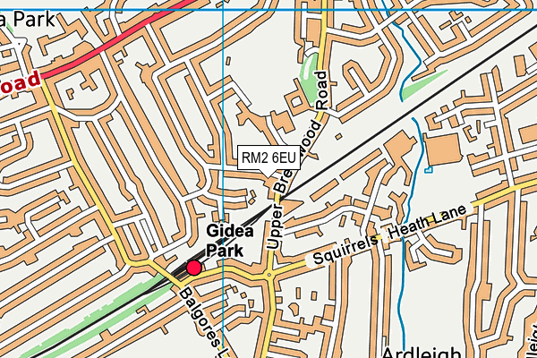 RM2 6EU map - OS VectorMap District (Ordnance Survey)