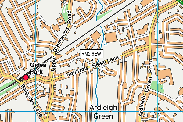 RM2 6EW map - OS VectorMap District (Ordnance Survey)