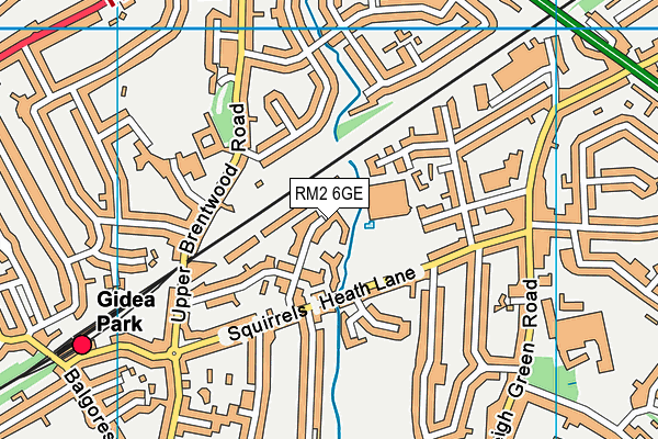 RM2 6GE map - OS VectorMap District (Ordnance Survey)