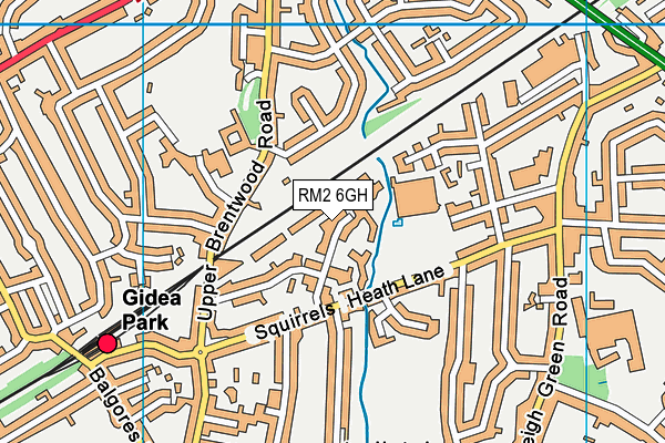 RM2 6GH map - OS VectorMap District (Ordnance Survey)