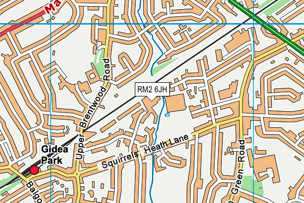 RM2 6JH map - OS VectorMap District (Ordnance Survey)