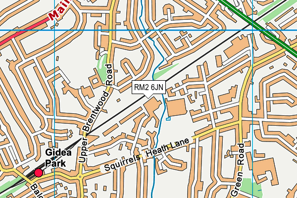 RM2 6JN map - OS VectorMap District (Ordnance Survey)