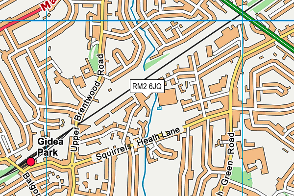 RM2 6JQ map - OS VectorMap District (Ordnance Survey)