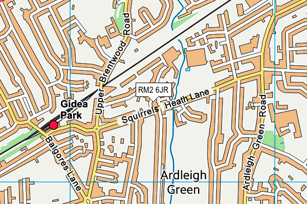 RM2 6JR map - OS VectorMap District (Ordnance Survey)