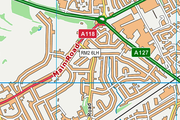 RM2 6LH map - OS VectorMap District (Ordnance Survey)