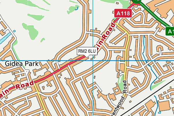 RM2 6LU map - OS VectorMap District (Ordnance Survey)