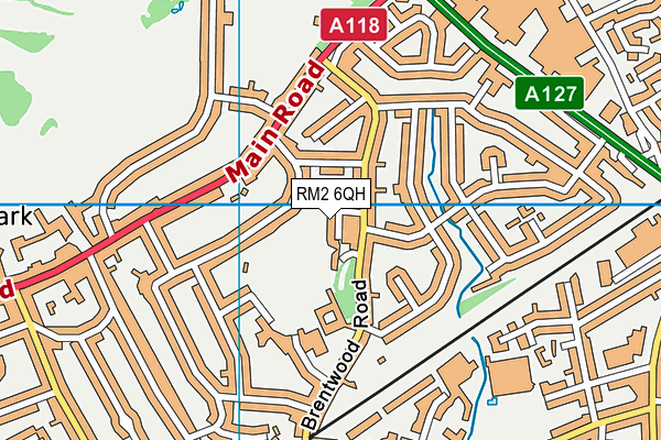 RM2 6QH map - OS VectorMap District (Ordnance Survey)