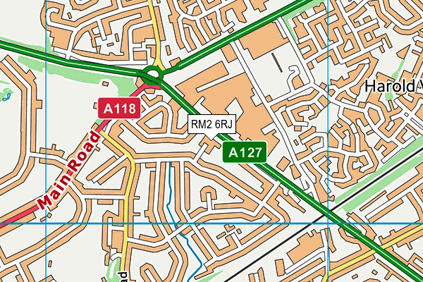 RM2 6RJ map - OS VectorMap District (Ordnance Survey)