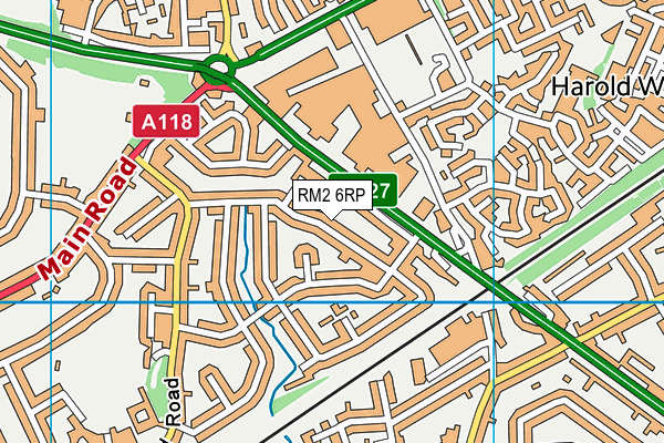 RM2 6RP map - OS VectorMap District (Ordnance Survey)