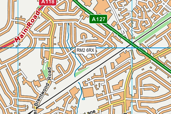 RM2 6RX map - OS VectorMap District (Ordnance Survey)