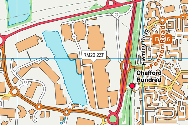 RM20 2ZF map - OS VectorMap District (Ordnance Survey)