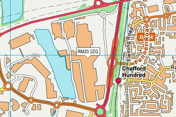 RM20 2ZG map - OS VectorMap District (Ordnance Survey)