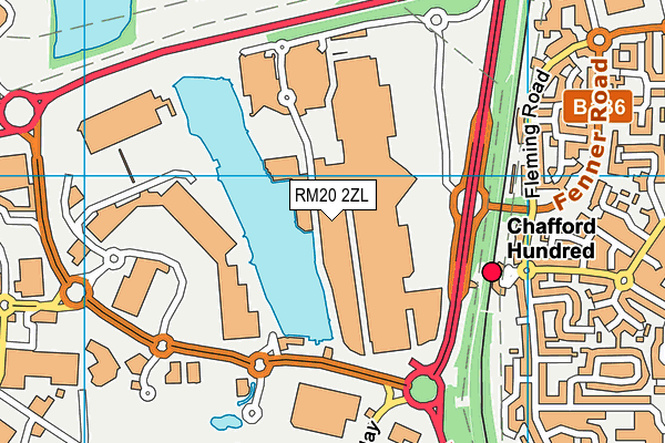 RM20 2ZL map - OS VectorMap District (Ordnance Survey)