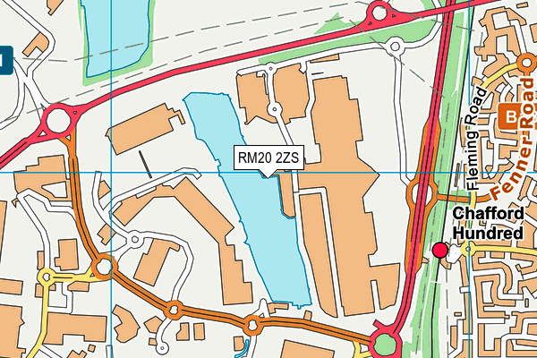 RM20 2ZS map - OS VectorMap District (Ordnance Survey)