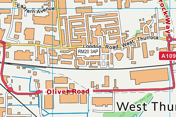 RM20 3AP map - OS VectorMap District (Ordnance Survey)