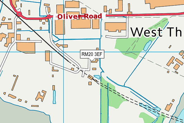 RM20 3EF map - OS VectorMap District (Ordnance Survey)