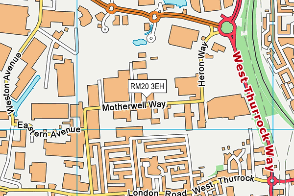 RM20 3EH map - OS VectorMap District (Ordnance Survey)