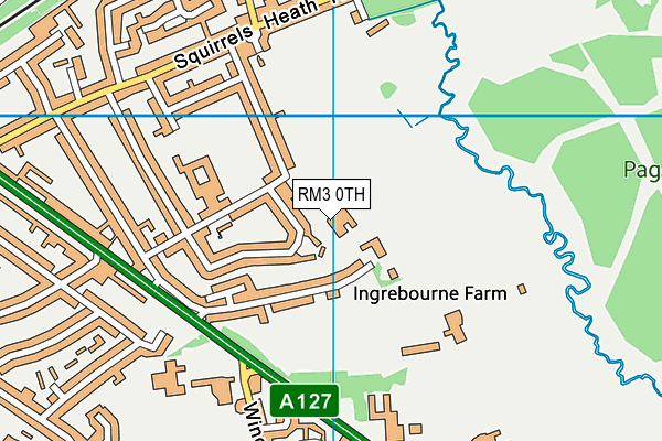 RM3 0TH map - OS VectorMap District (Ordnance Survey)