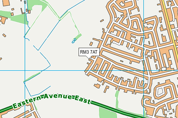 RM3 7AT map - OS VectorMap District (Ordnance Survey)