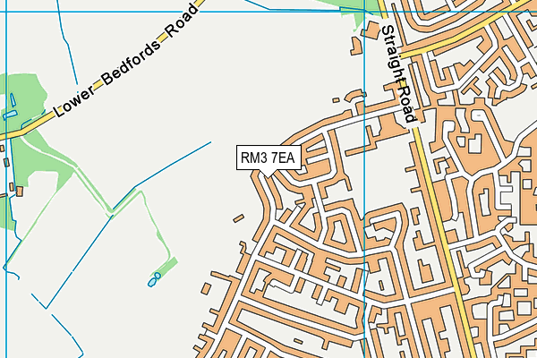 RM3 7EA map - OS VectorMap District (Ordnance Survey)