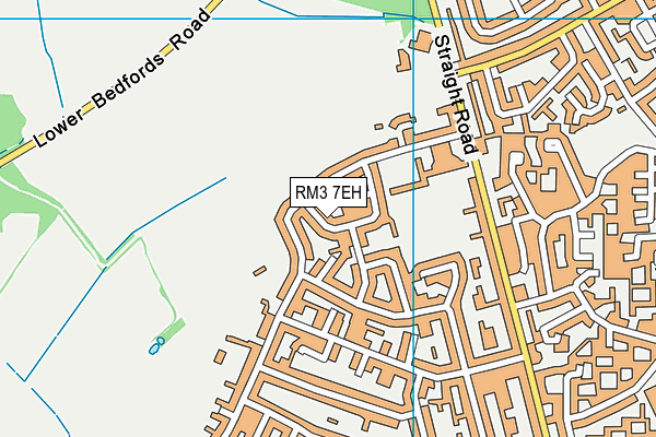 RM3 7EH map - OS VectorMap District (Ordnance Survey)