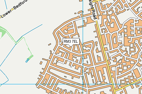 RM3 7EL map - OS VectorMap District (Ordnance Survey)