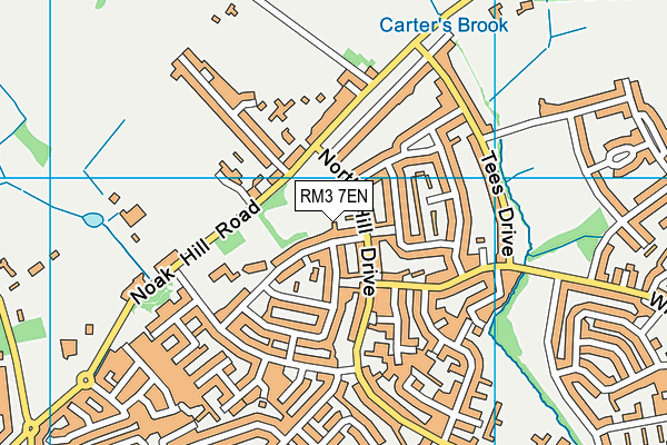 RM3 7EN map - OS VectorMap District (Ordnance Survey)